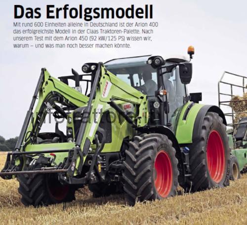 Claas Arion 450 scheda tecnica e recensioni